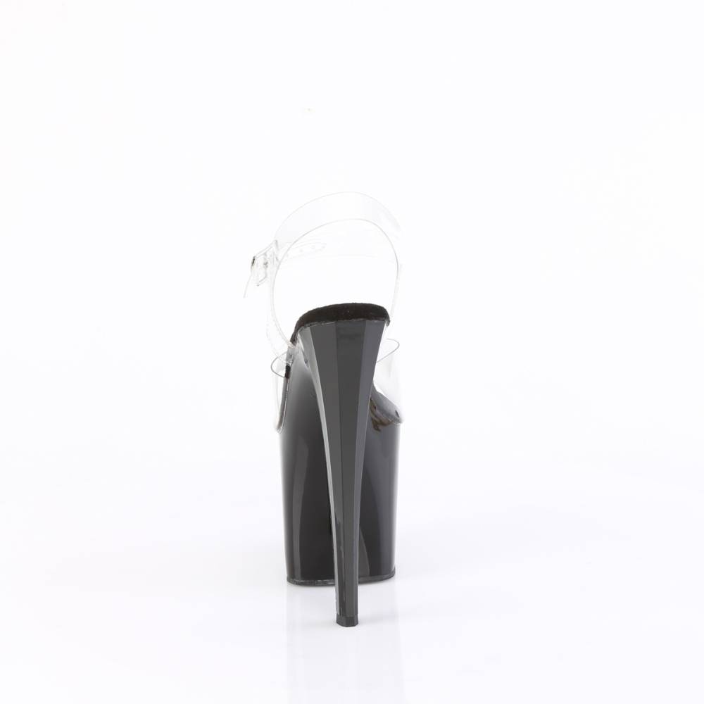 Pleaser - ENCHANT708 Ankle strap sandal, Pole dance shoes - Black Product image